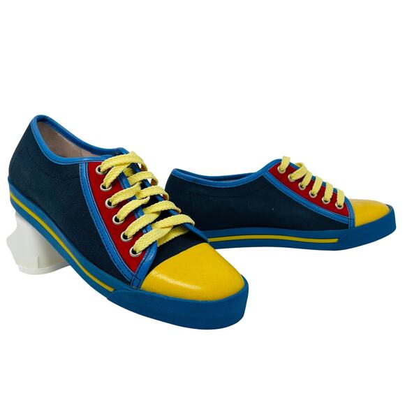 Marc Jacobs Spring 2004 RTW Colorblock Sneakers Size US 7 EU 37.5 NWOB - Picture 2 of 9